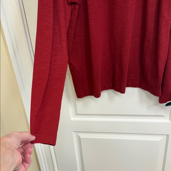 Hugo Boss Deep Red V-Neck Shirt - Picture 8 of 12